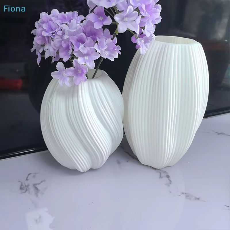 ✔ Vase en plastique texturé blanc