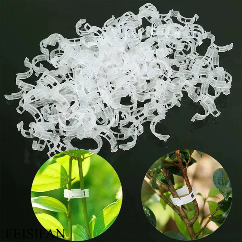 Pinces de fixation réutilisables en plastique pour plantes