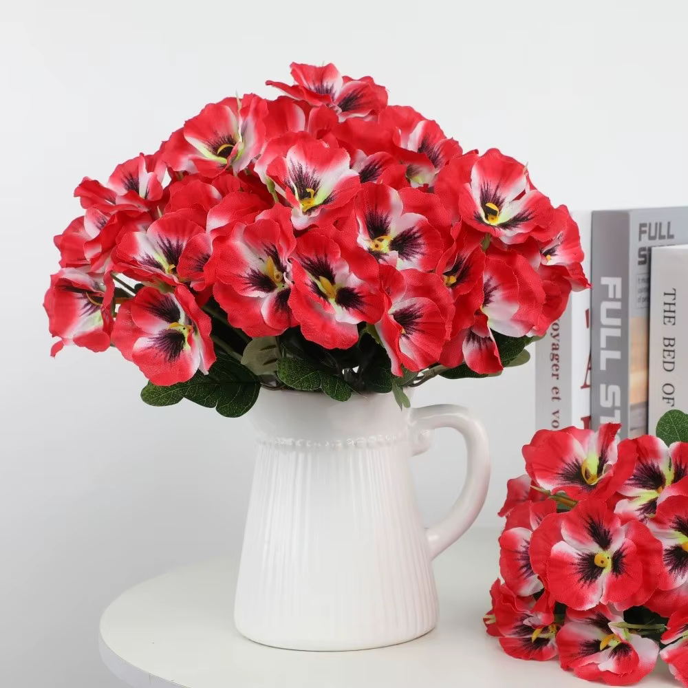 Fleurs artificielles en tissu de soie