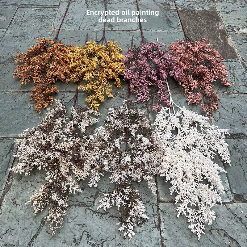 Nouvelle fleur artificielle mariage peinture à l'huile cryptée branches mortes automne rime décoration