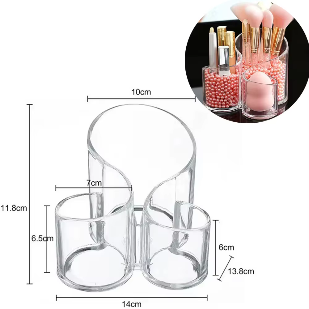 Rouge à lèvres Transparent maquillage cosmétique acrylique pinceau de maquillage outil boîte de rangement étui porte-brosse de maquillage organisateur de Table outil de maquillage