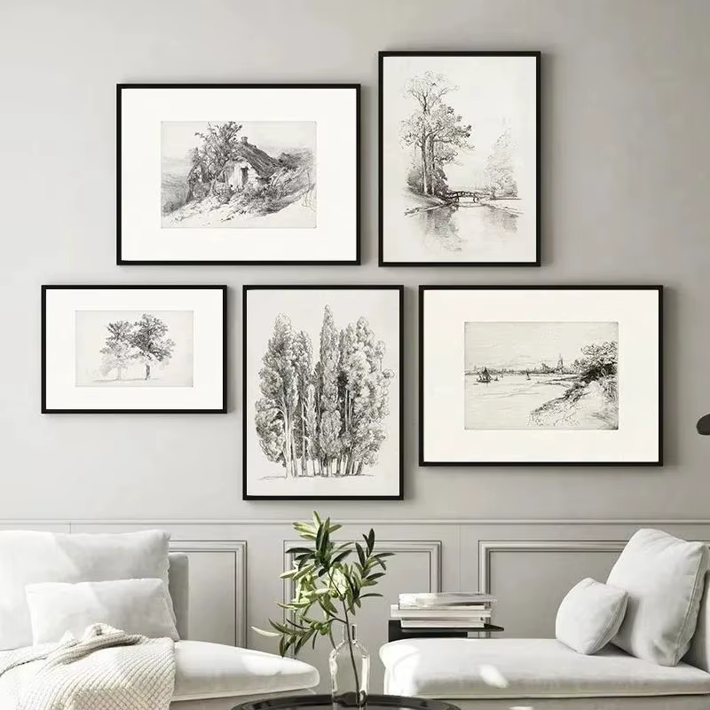 Toile d'art mural rustique de ferme