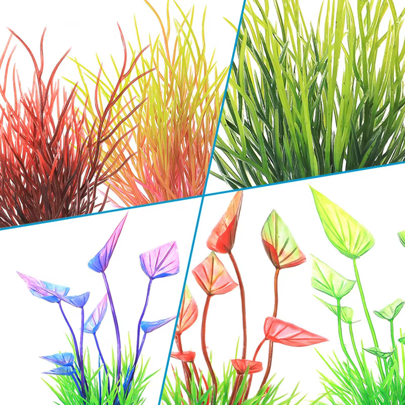 Plantes artificielles de simulation pour décor d'aquarium