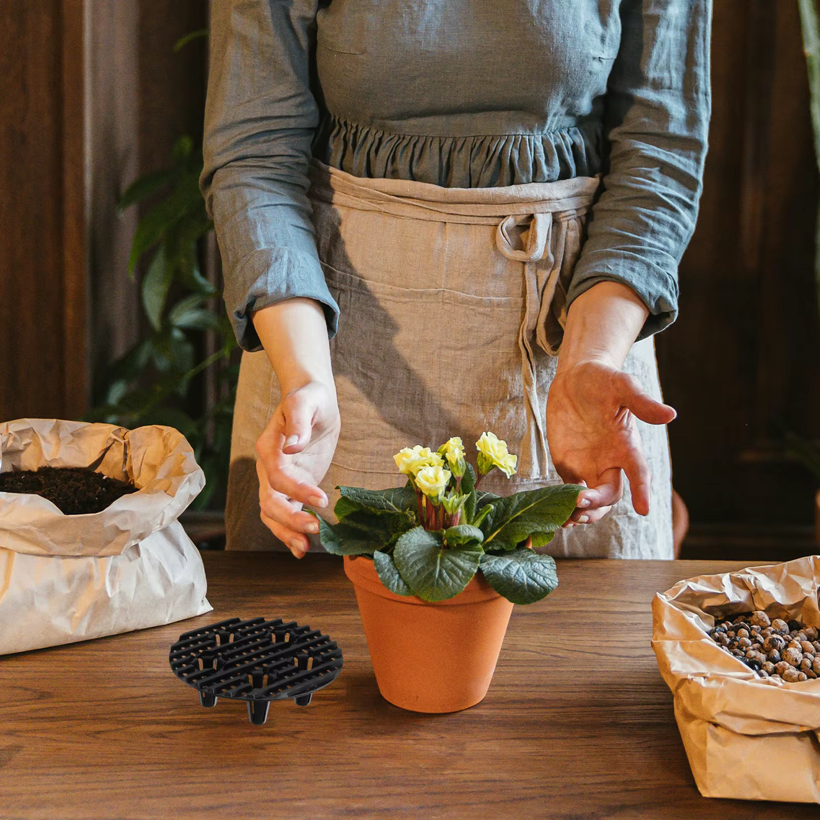 Pieds de Pot de plantes en plastique pour jardinières extérieures