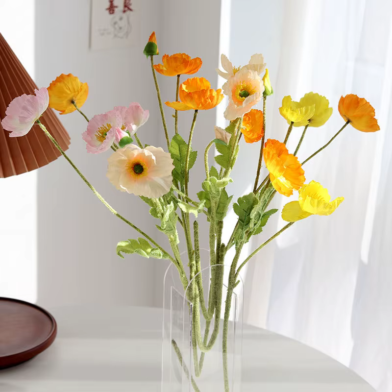 Fleurs artificielles pavot