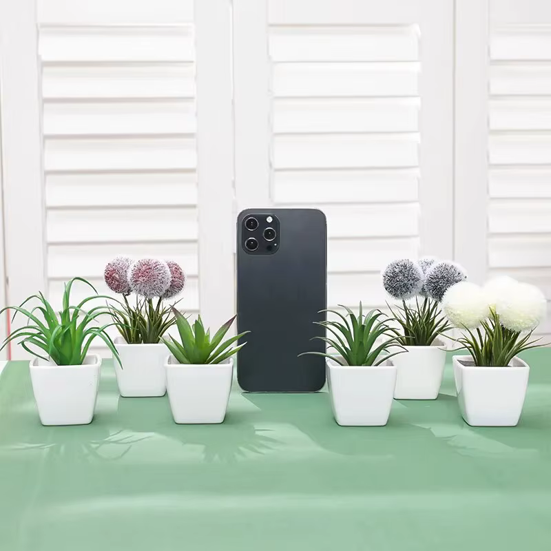 1 ensemble (6 pièces) Mini plante artificielle bonsaï