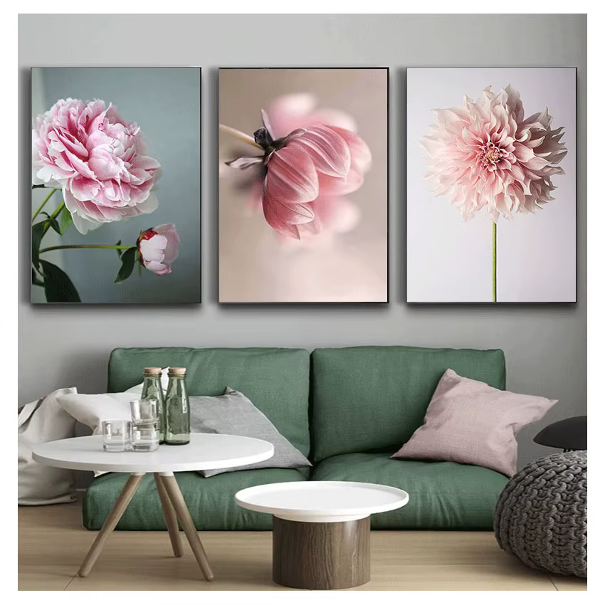 Imprimés d'art mural modulaires de fleurs