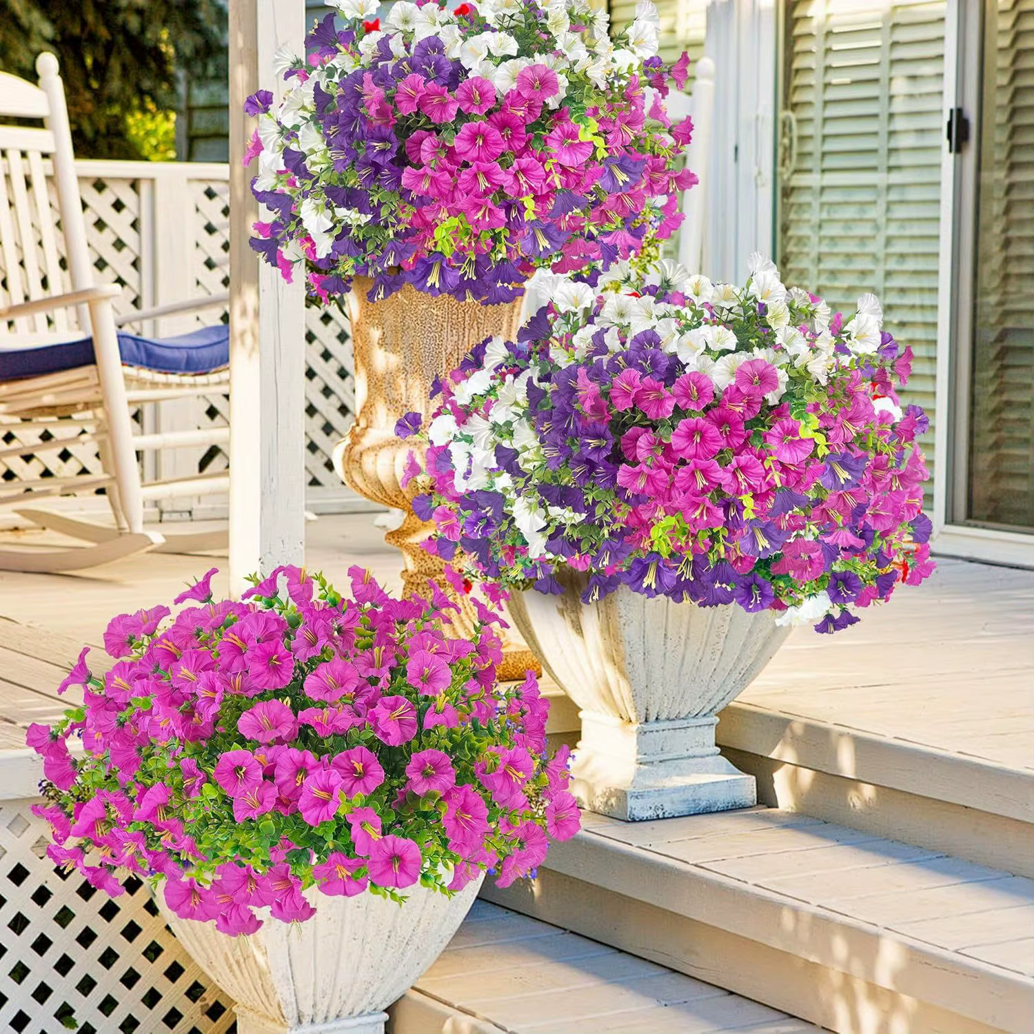 Lot de 6/9 fleurs artificielles de volubilis