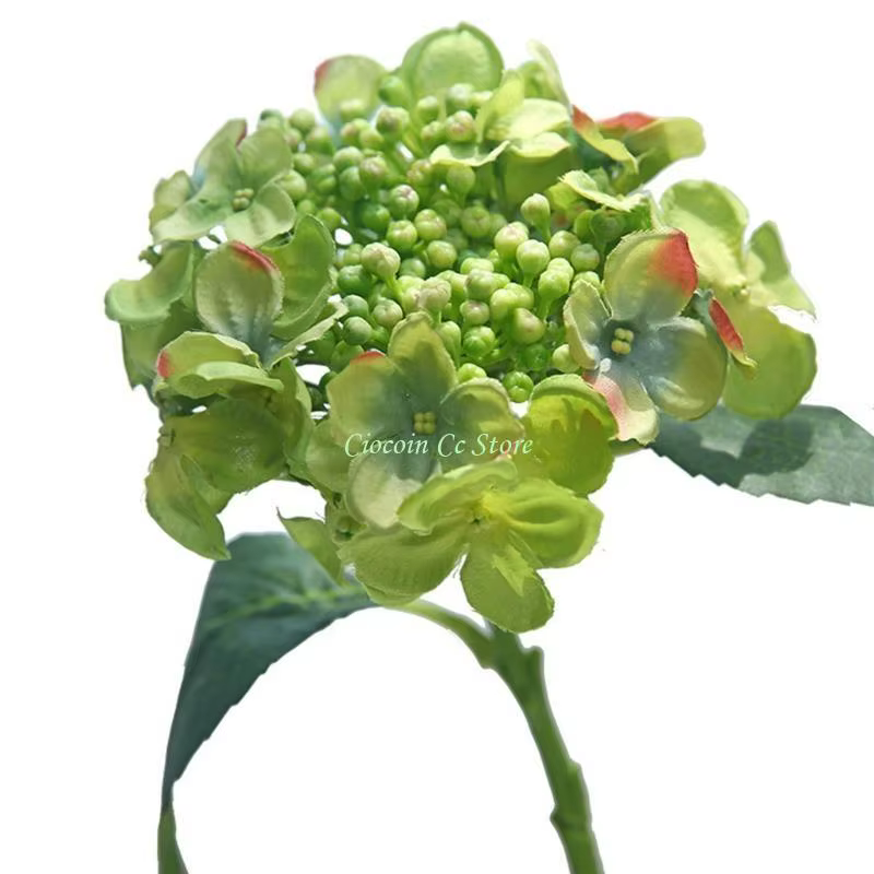 X90F Fleurs artificielles Silk Hortensea Bouquet Decor Wedding Home Party Flower Arrangement