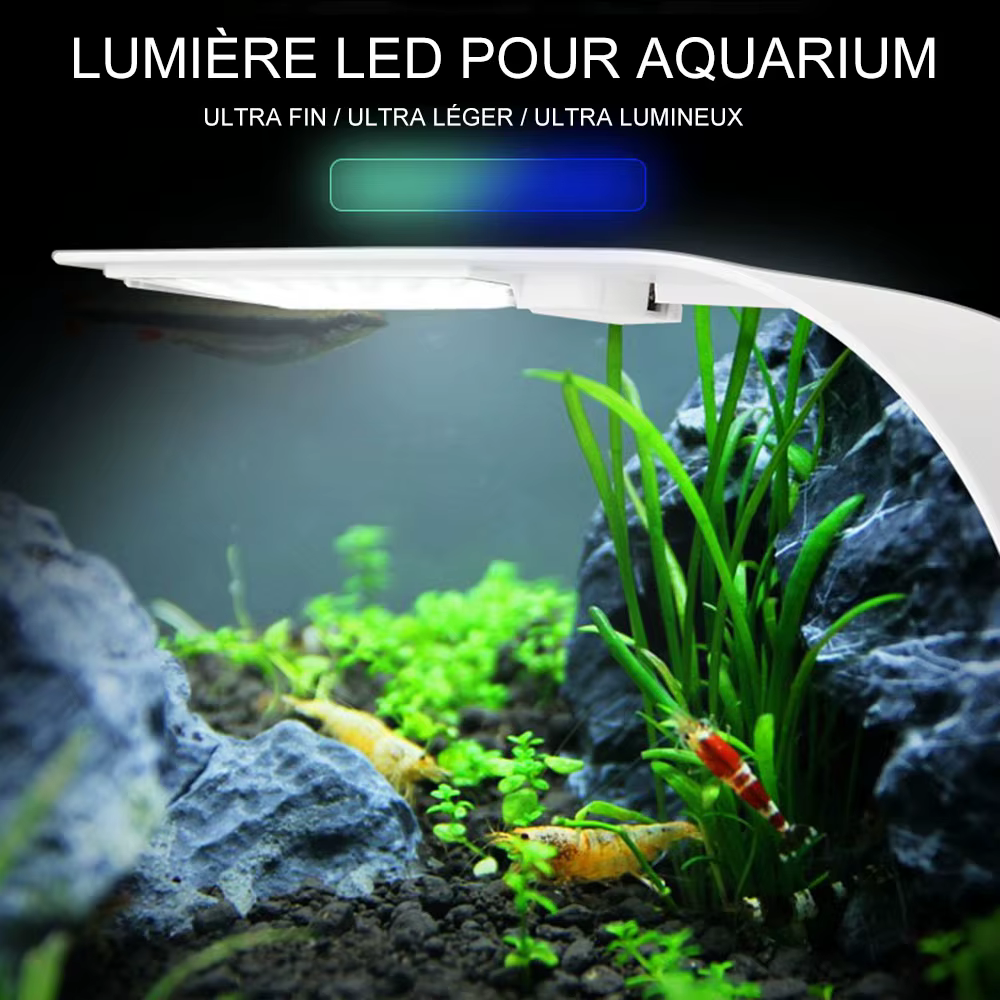 Très Mince Led Aquarium Lampe Éclairage La Croissance Des Plantes