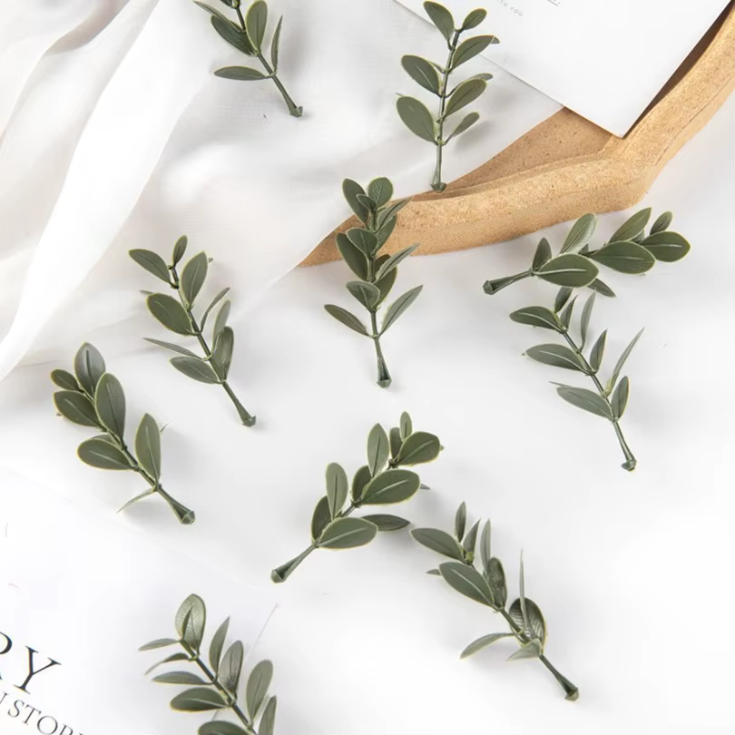 Feuilles de plantes artificielles pour décoration murale