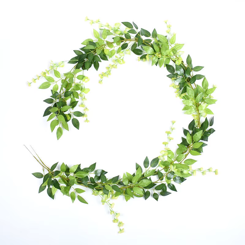 Guirlande de fleurs artificielles de glycine et de lierre pour décoration intérieure et extérieure
