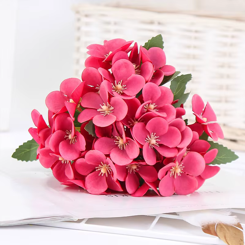 5 fourchettes FFlowers simulé crabapple fleurs fausse fleur décor de mariage