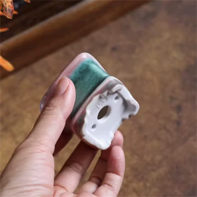 Pot à bonsaï émaillé en céramique