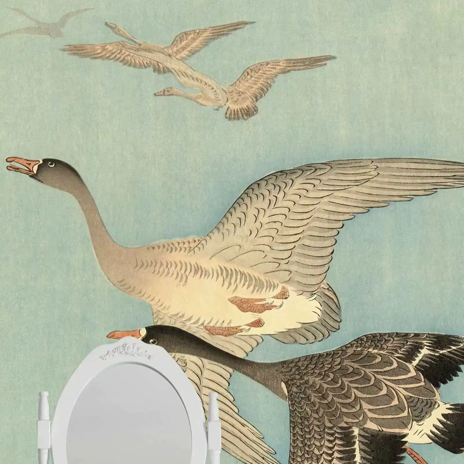Papier peint régulier Vintage oiseaux volants