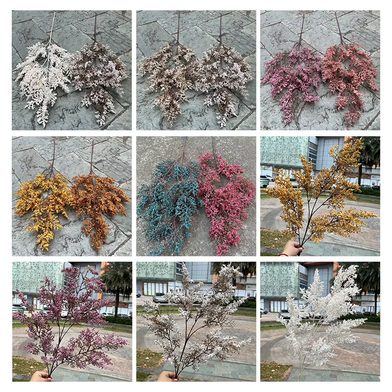 Nouvelle fleur artificielle mariage peinture à l'huile cryptée branches mortes automne rime décoration