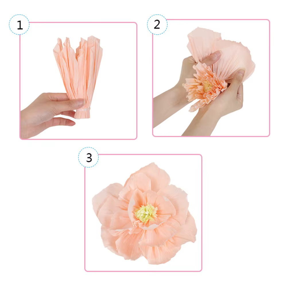 Fleurs en papier pansement déformables légères