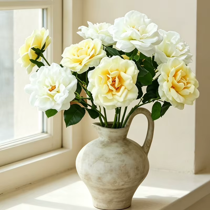 12 pièces de fleurs artificielles de haute qualité