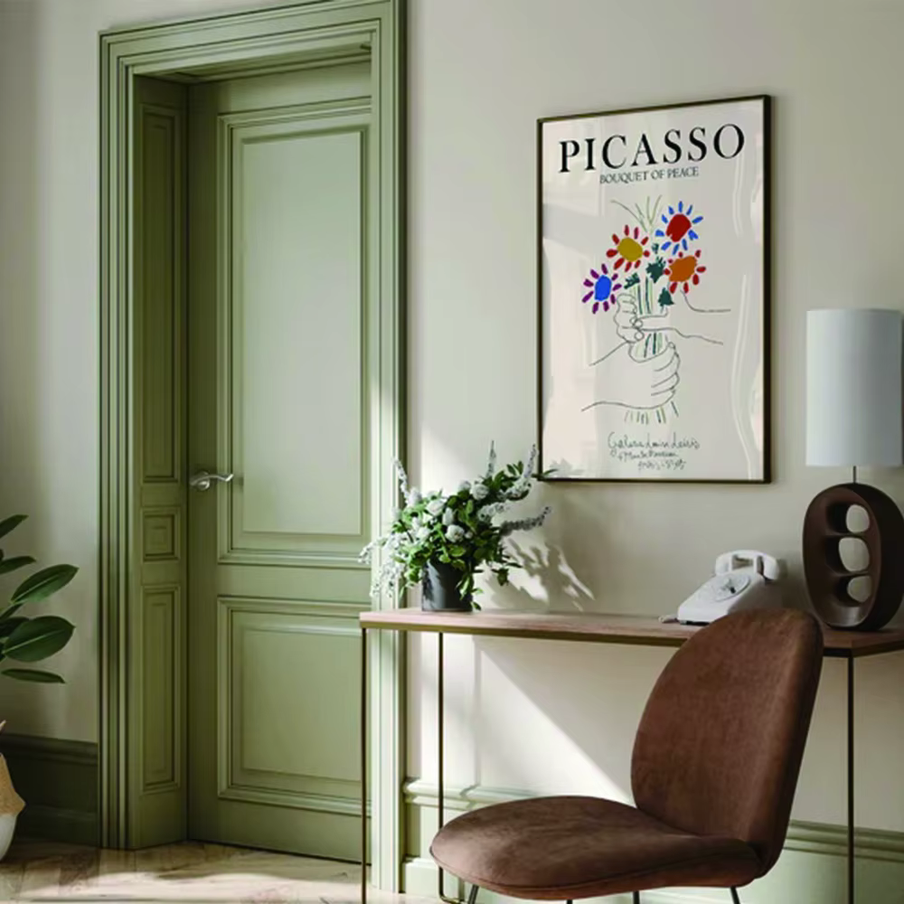 Picasso moderne Bouquet de paix Art mural vintage