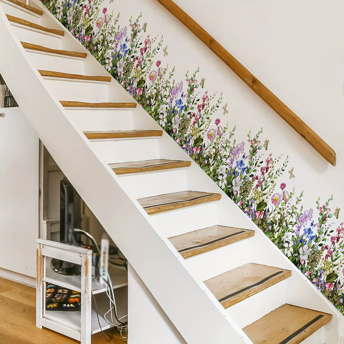 2 feuilles d'autocollants muraux – Designs floraux et botaniques pour un ambiance intérieure sans effort pour chambre à