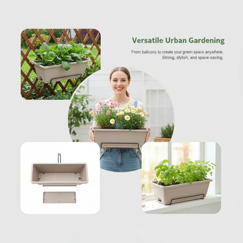 Pot de fleurs auto-absorbant avec base de drainage pour plantes d'intérieur