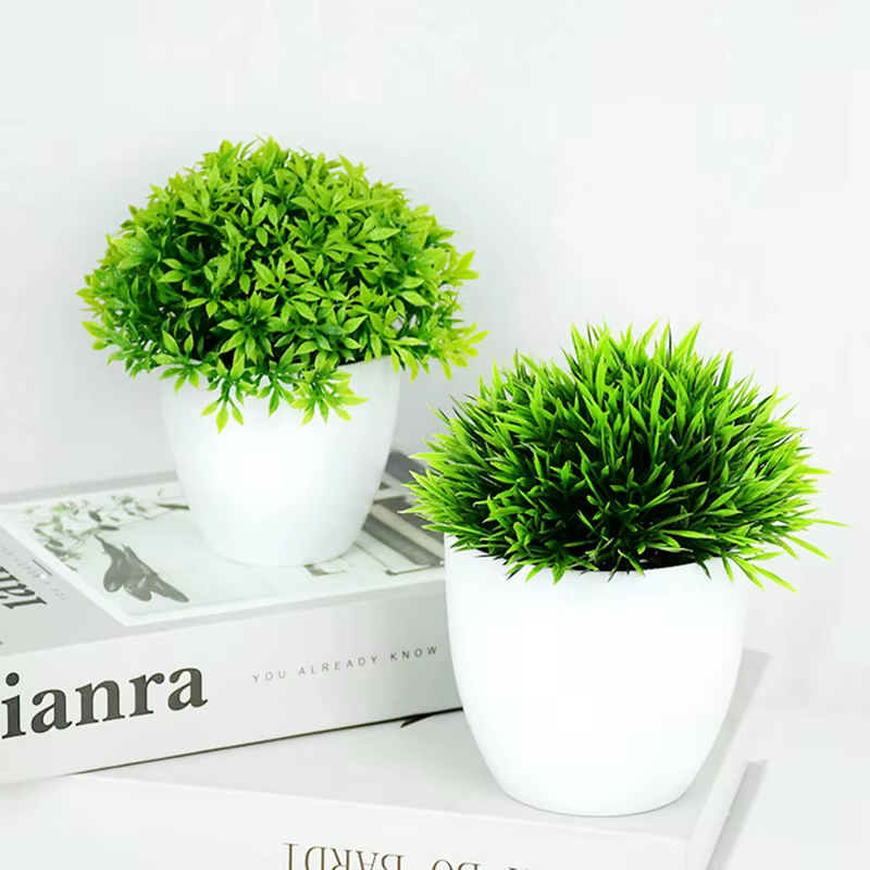 Plantes artificielles en Pot bonsaï vert petit arbre herbe