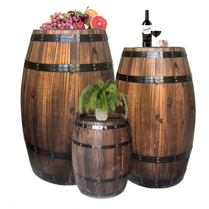 Décor rustique de baril de vin