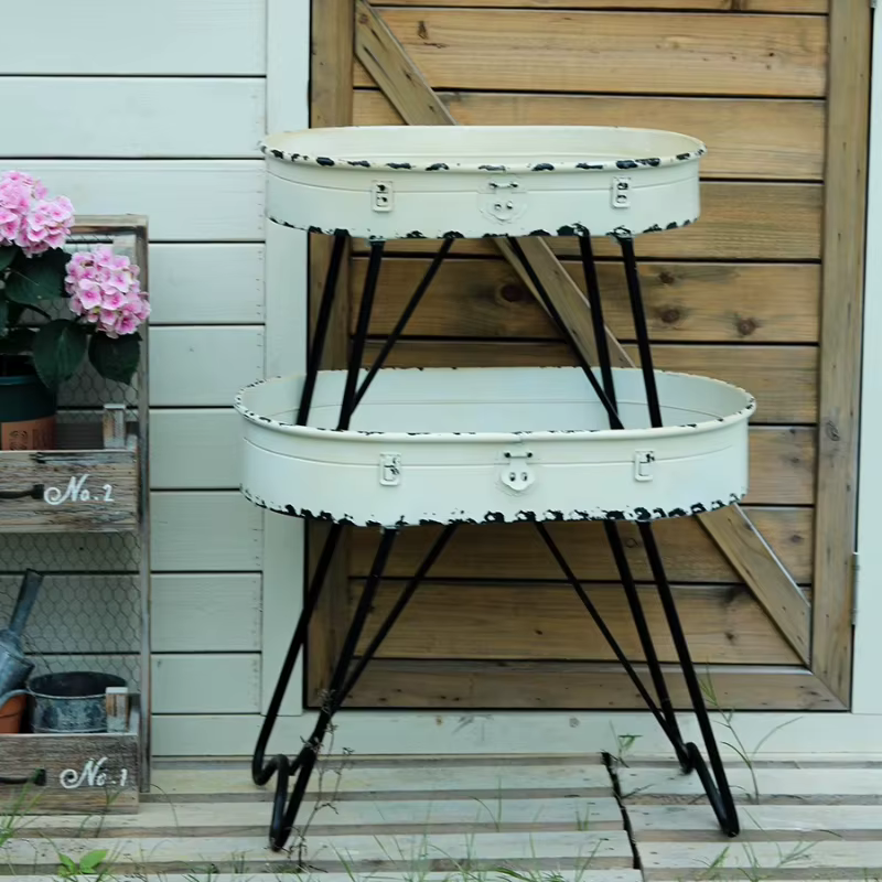 Support de fleurs en fer Vintage