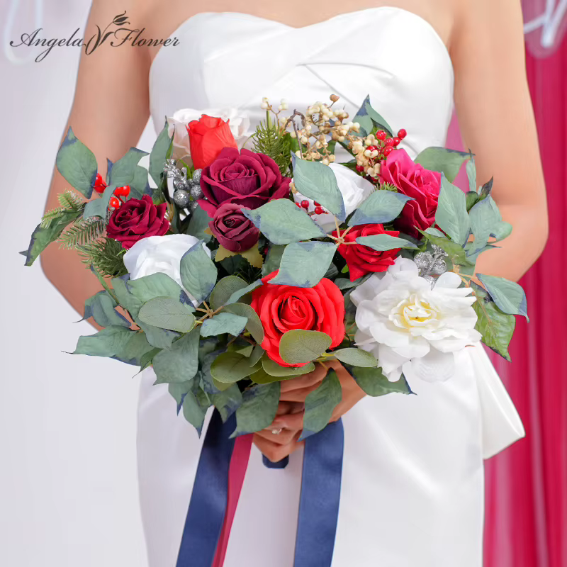 Bouquet de fleurs à main série noël A866204
