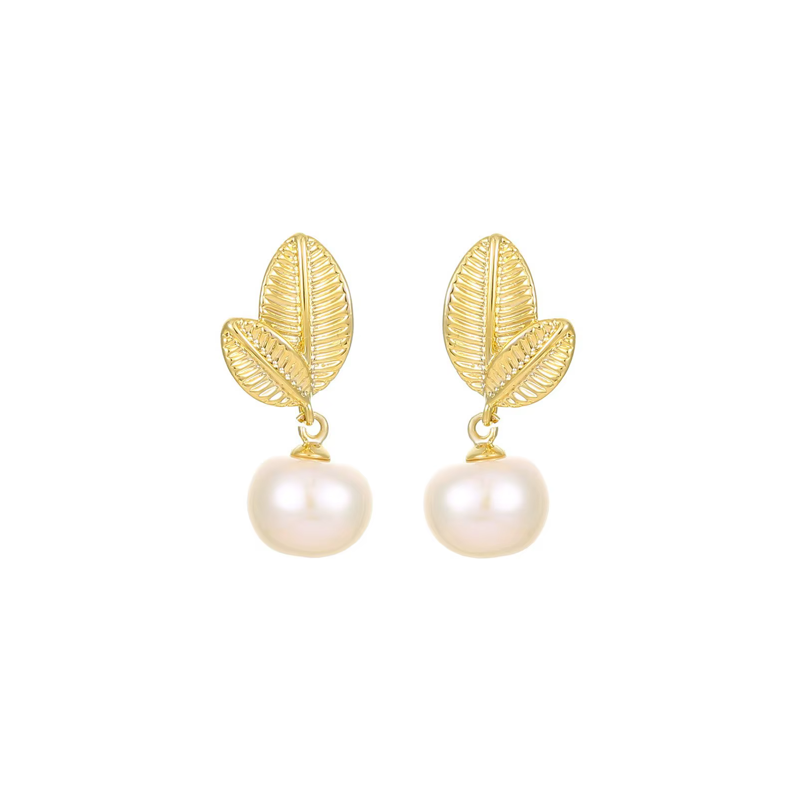 Boucles d'oreilles pompons en or 14 carats pour femmes, bijoux en perles d'eau douce 100% naturelles, conception de cuir chevelu chimpanzé rempli, cadeaux pour dames