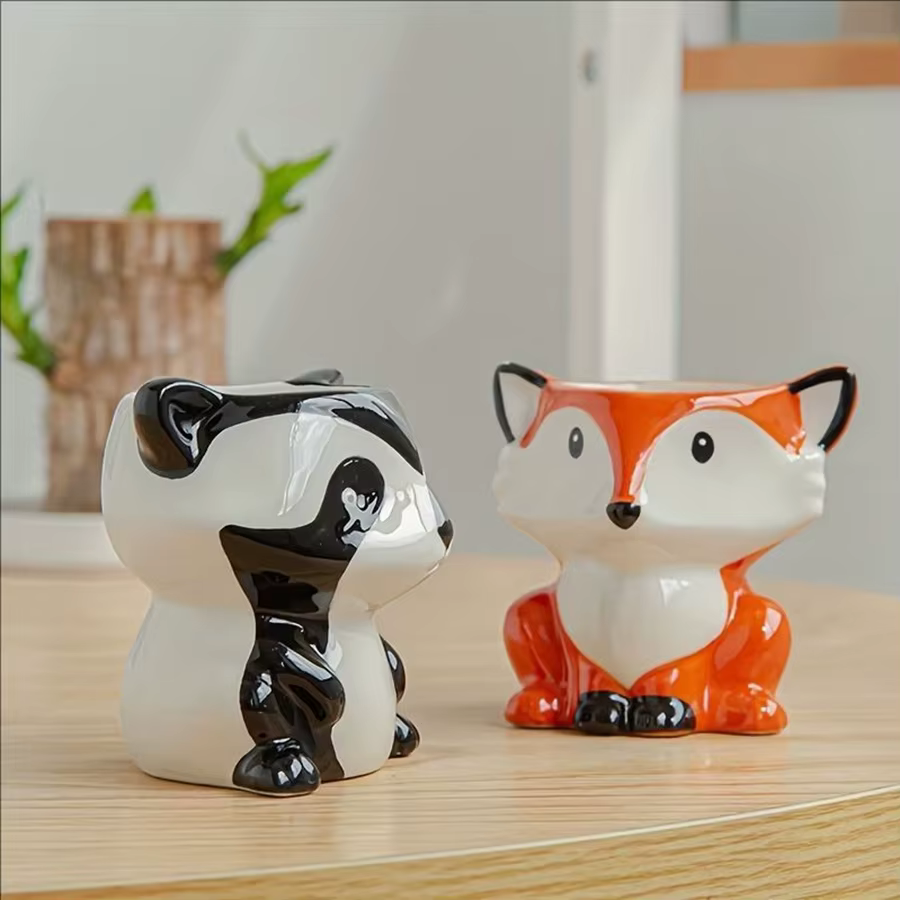 Pot de fleurs en forme d'animal de dessin animé