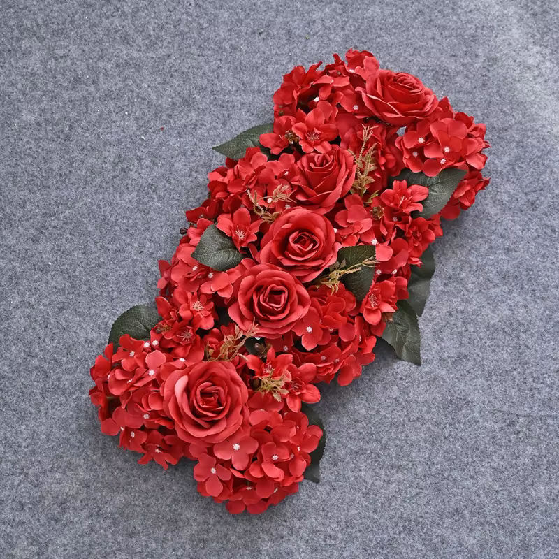 50CM Artificial Rose Ground Flower Arrangement Eucalyptus