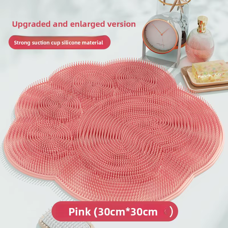 1 pièce Tapis de massage pour le bain / Nettoyeur de pieds / Éponge dorsale / Tapis de douche pour les pieds / Accessoires de salle de bain / Fournitures de douche / Éponge exfoliante pour les pieds