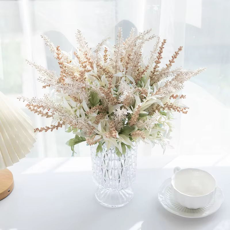 Plantes artificielles lavande gypsophile fleurs Bouquet PE pour mariage bricolage couronnes de noël Arrangement Floral décor de chambre à coucher
