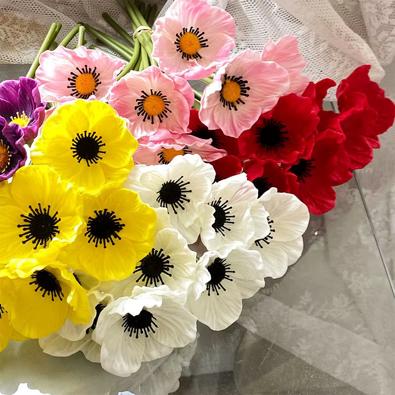 Fleurs de coquelicot rouges artificielles – Parfaites pour bouquets de mariage et arrangements floraux idéaux pour la Saint-Valentin et les décorations