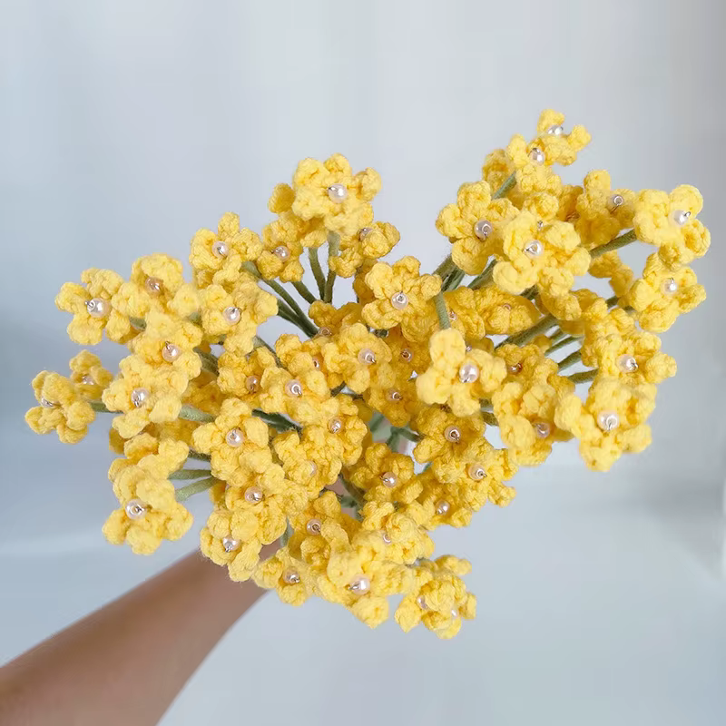 Nouveau bouquet de fleurs en fil tissé à la main