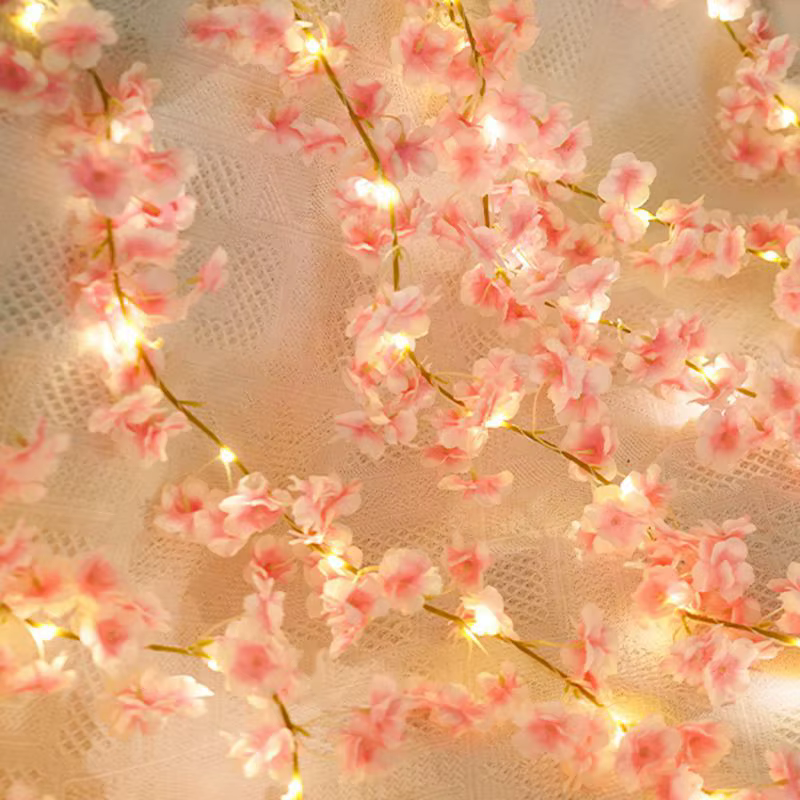 KaCarlArtificial Pink Flowers Vine