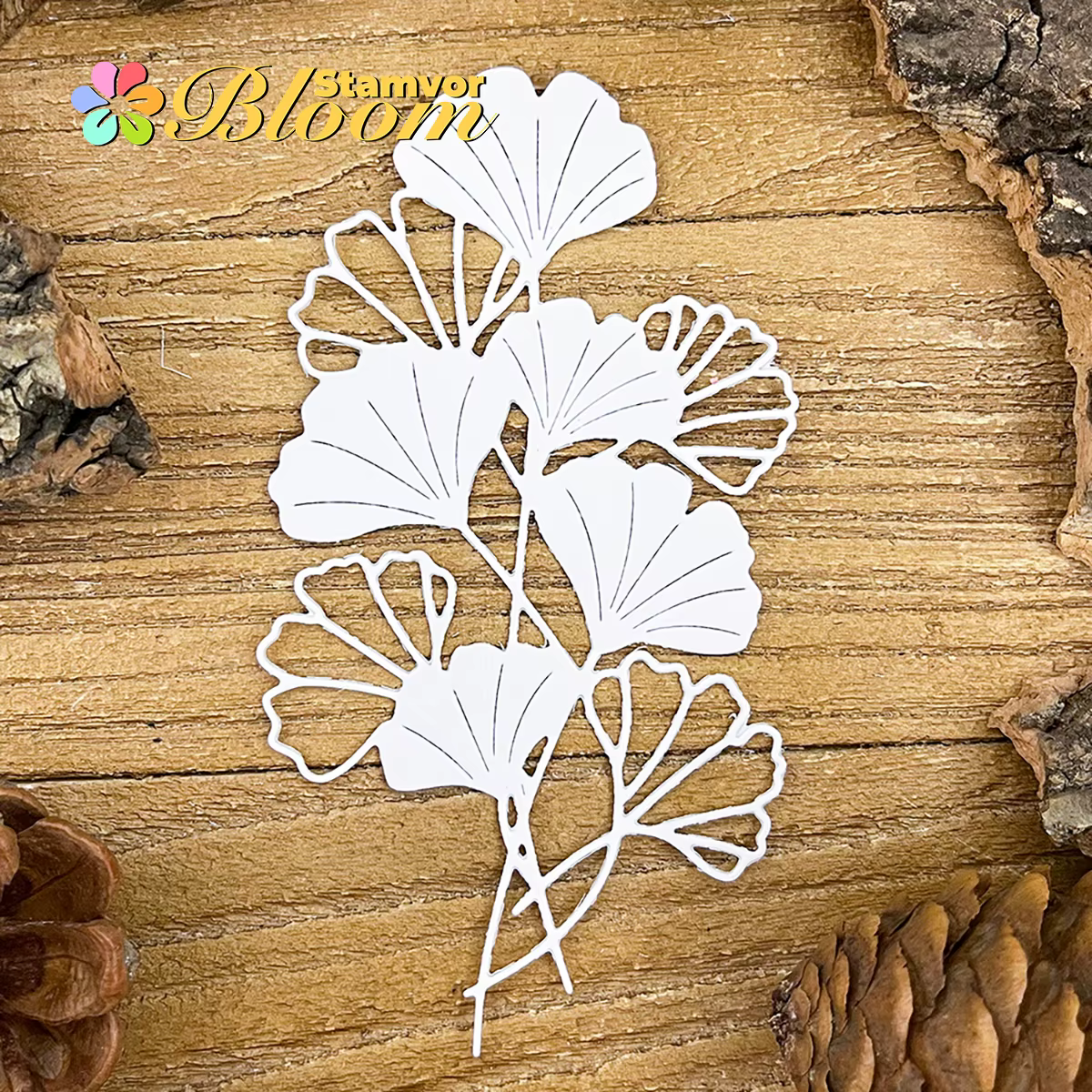 Ginkgo biloba feuilles belles fleurs matrices de découpe en métal Scrapbooking gaufrage décoratif