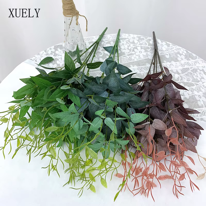 Feuille de plante artificielle en soie