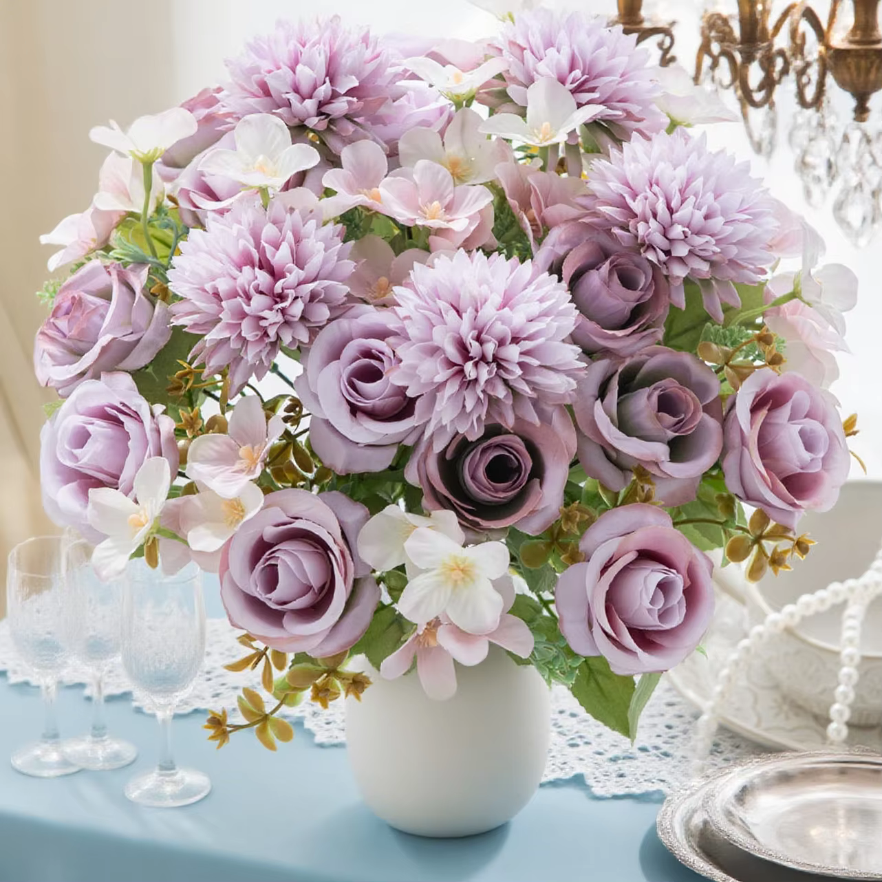 Fleurs artificielles en soie