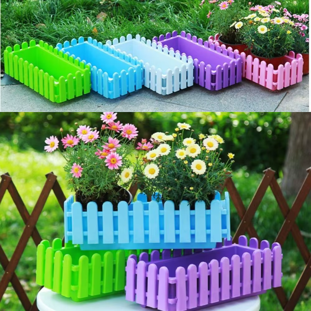 Pots de fleurs rectangulaires portables