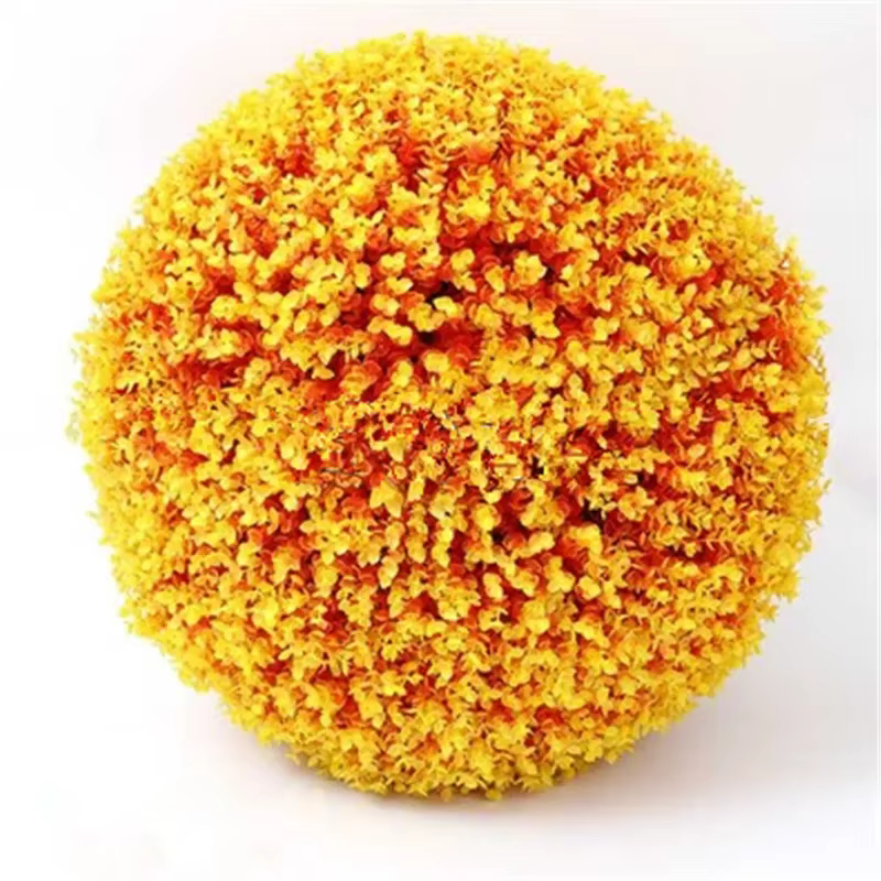 Grande boule de fleurs et de plantes brodées sur mesure