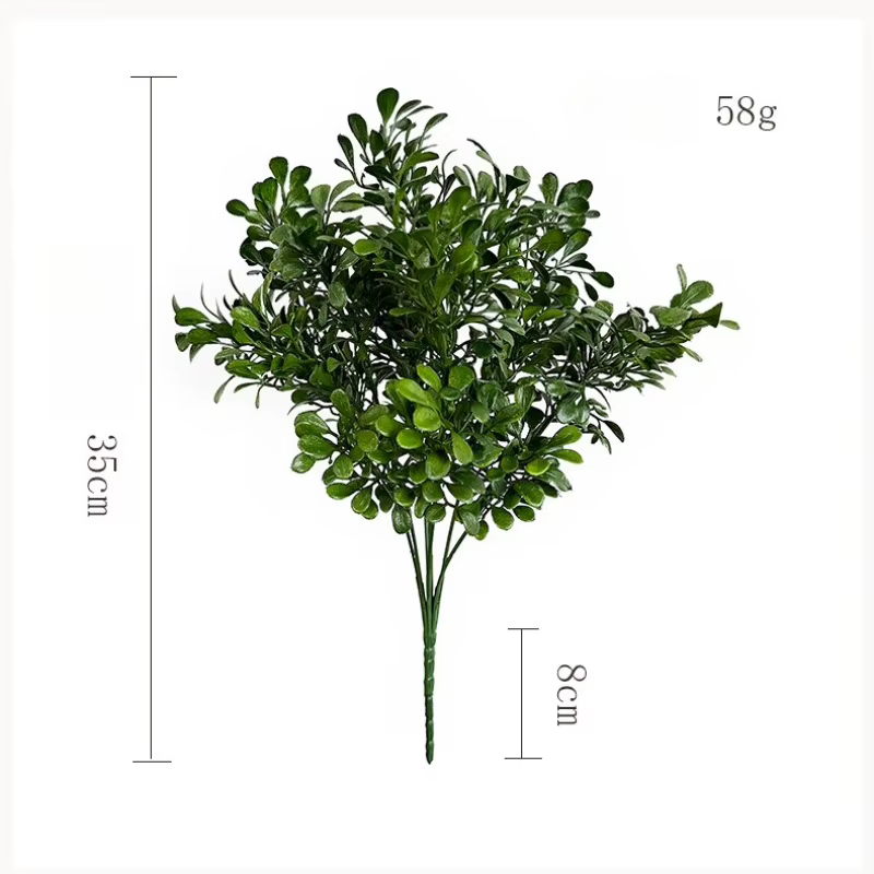 8 pièces de plantes artificielles de type herbe milanaise verte pour mariage