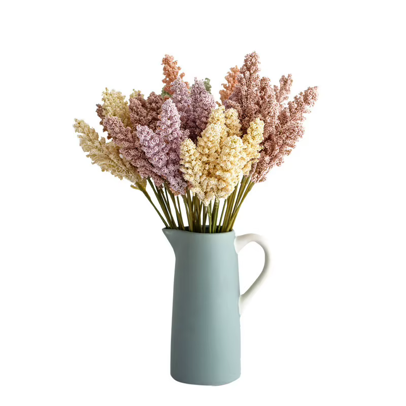 6 ensembles de fleurs simulées – plantes simulées multicolores