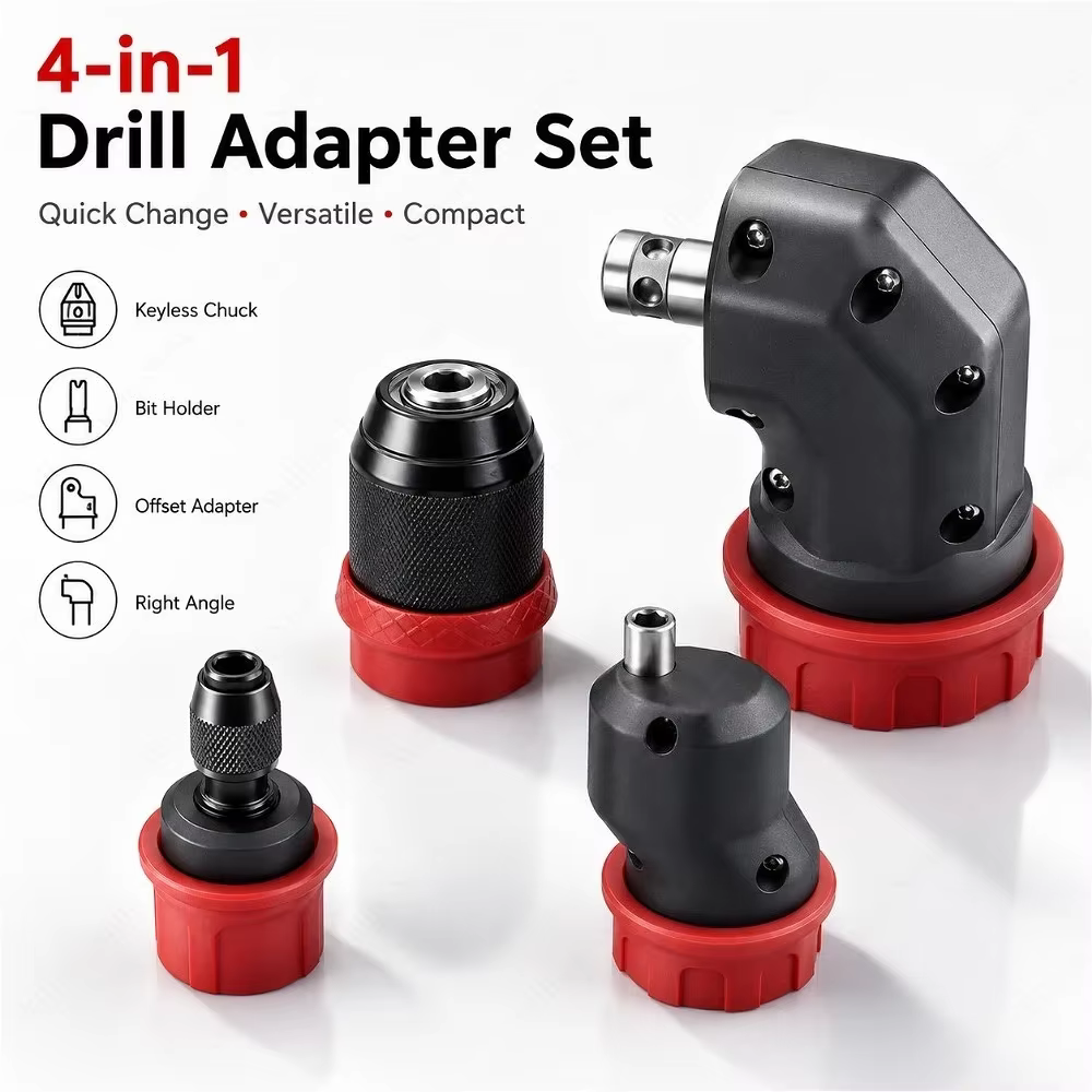 Accessoire de conversion de mandrin de perceuse à dégagement rapide, compatible avec les embouts hexagonaux de 6,35 mm, pour perceuses sans fil et avec fil, pour diverses tâches
