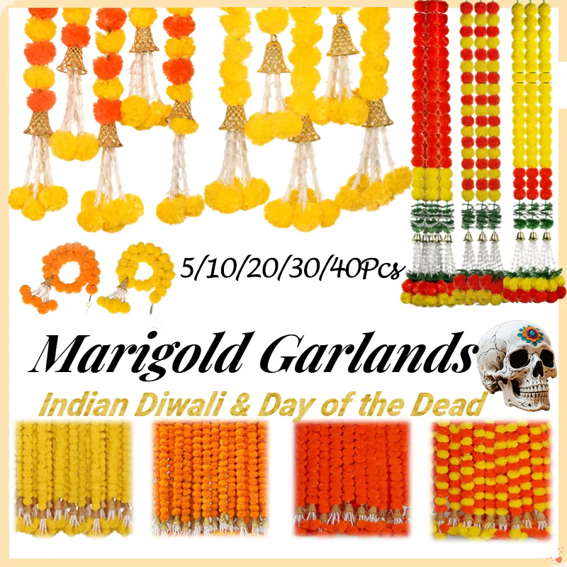 Guirlande de fleurs de marguerite artificielles