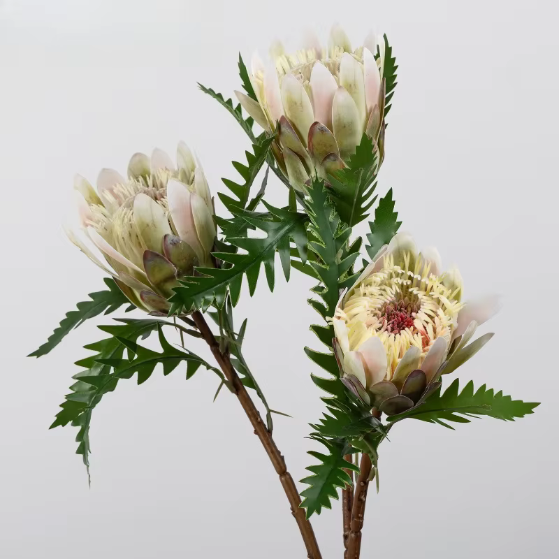 6 pièces de fleurs artificielles en plastique