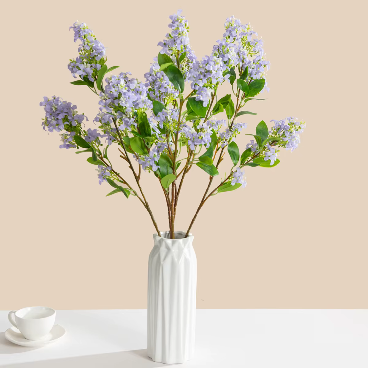 Fleur artificielle en soie de lilas pour bouquet de mariée