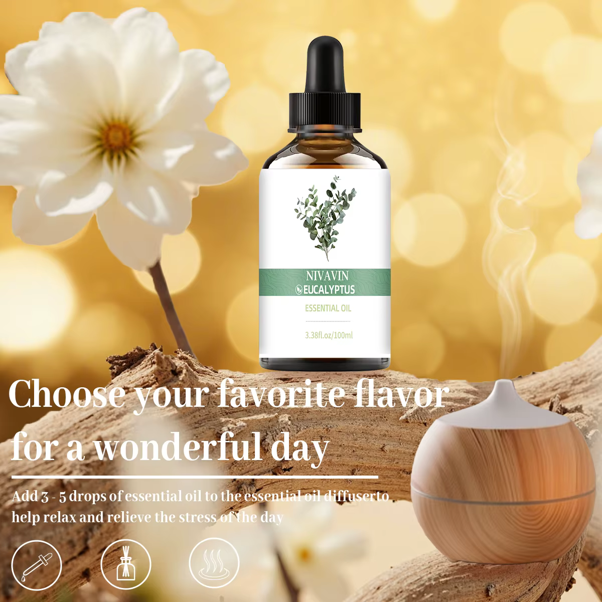 Huile essentielle d'eucalyptus 30 ml/60 ml/100 ml