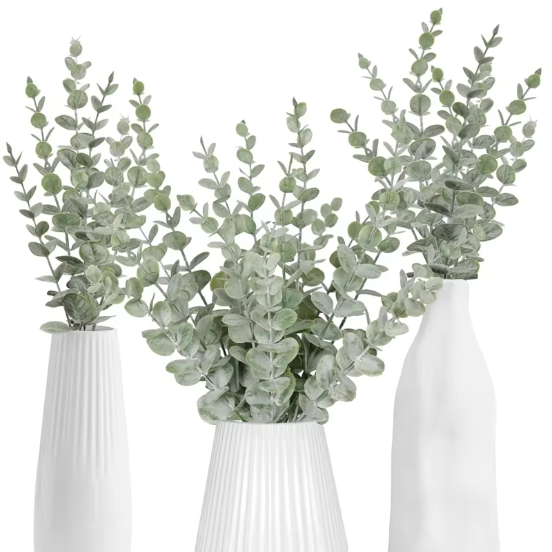Feuilles d'eucalyptus vertes artificielles